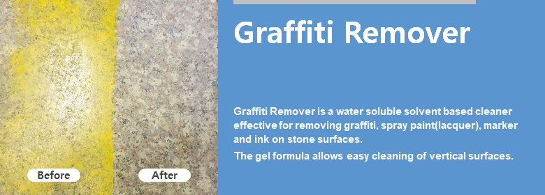 ConfiAd® Graffiti Remover is a water soluble solvent based cleaner  effective for removing graffiti, spray paint(lacquer), marker and ink on stone surfaces.
The gel formula allows easy cleaning of vertical surfaces.